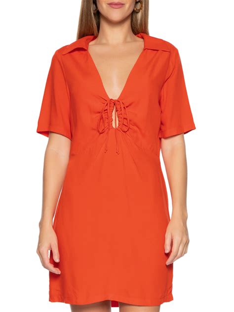 Vestido Curto Liso Colcci Vermelho Oqvestir