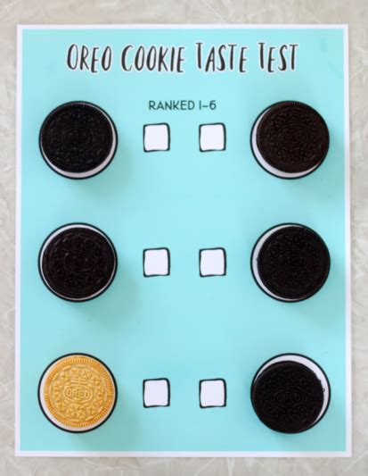 Oreo Taste Test Activity With Printable Score Sheets Gluesticks Blog