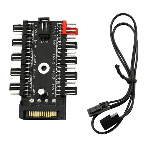 Amazon ZYAMY 10 Port 4Pin PWM Cooling Fan Hub Splitter PCB Adapter