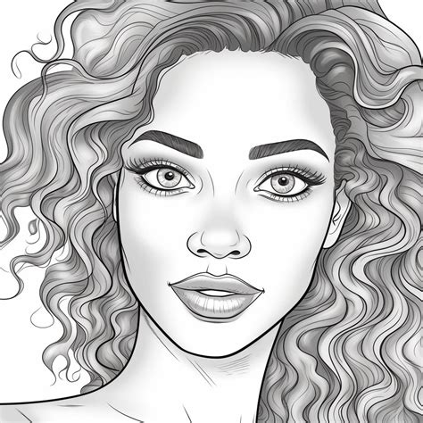 Coloriage visage femme à imprimer Francais rapide