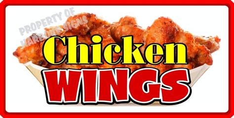 Chicken Wings Decal 12 Concession Food Truck Restaurant Vinyl Menu