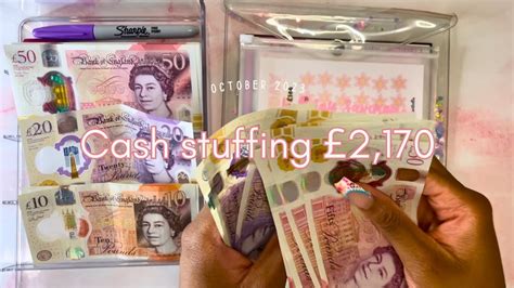 Cash Stuffing £2 170 Oct 23 Cash Envelopes Sinking Funds Savings Challenges Uk Cash