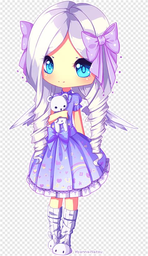 Chibi Anime Drawing Kavaii Art Chibi Purple Violet Png Pngegg