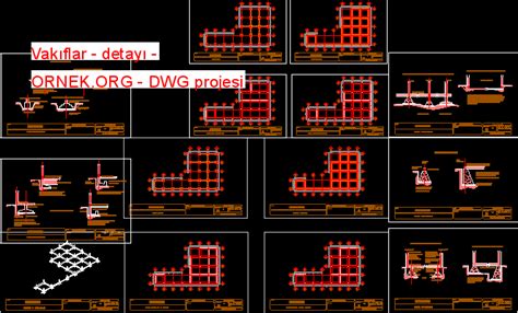 Proje Sitesi Vak Flar Detay Autocad Projesi