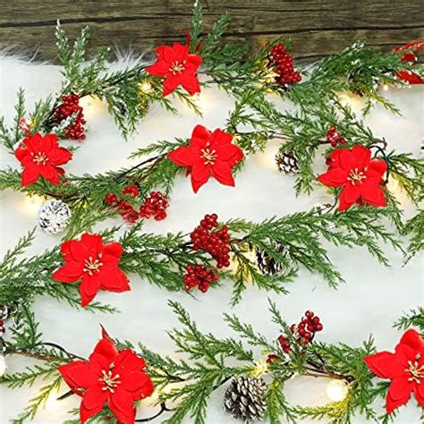 Amazon King Of Christmas Ft Christmas Garland With Led Lights