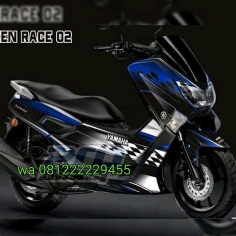 Jual Decal Nmax Hitam Biru Putih Full Body Custom Suka Suka Bukan