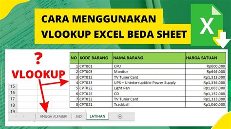 Cara Menggunakan Vlookup Excel Beda Sheet Sekali Praktek Langsung Bisa