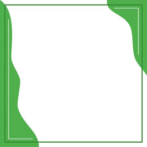 Frame Or Border Green And White Background Color With Stripe Line And