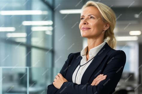 Счастливая гордая, преуспевающая зрелая профессиональная деловая ...