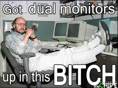 Dual Monitors Work Humor Memes Best Funny Pictures