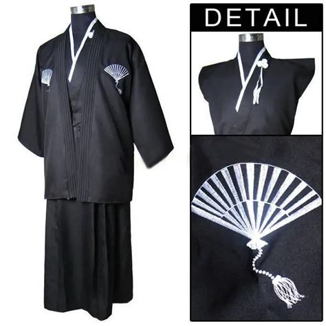 Frete grátis dos homens Japoneses Yukata obi Preto Vintage Vestido de