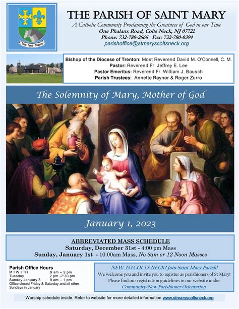 January 1 2023 The Solemnity Of Mary Mother Of God By The Parish Of Saint Mary Issuu