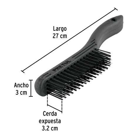 Cepillo De Alambre Cerdas Acero Carbono Pinceles Pretul Rantec