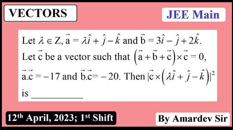 Let λZ vec a λi j k and vec b 3i j 2k Let vec c be a vector such