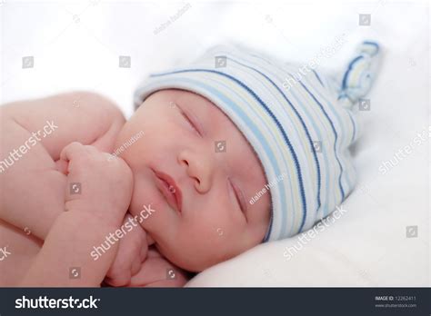 Sleeping Newborn Baby Boy Stock Photo 12262411 : Shutterstock