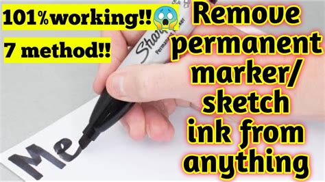 How To Remove Permanent Marker Sketch Pen Ink Remove Ink Stain From