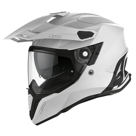 Airoh Commander Adventure White Gloss Motorcycle Helmets From Custom