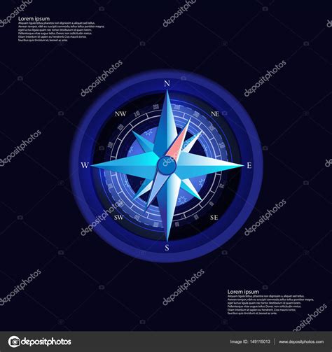 Compass Compass Compass Compass Compass Stock Vector Image By