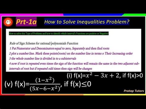 Inequality Part 1 A Rule Of Solving Inequality How To Solve