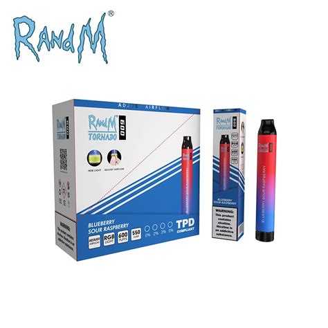 Hot Slae Tpd Certificate Randm Tornado 600puffs Pod Disposable Vape