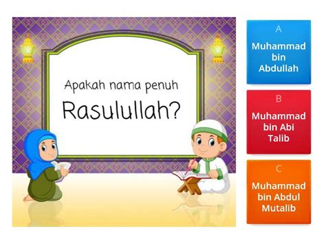 Kuiz Cinta Rasulullah Sempena Maulidur Rasul Tahap Quiz