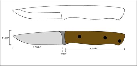 Knife Template with Measurements