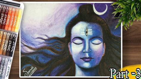 How To Draw Lord Shiva With Oil Pastels Easy Drawing Of Mahadev Step By Step Nbkomputer