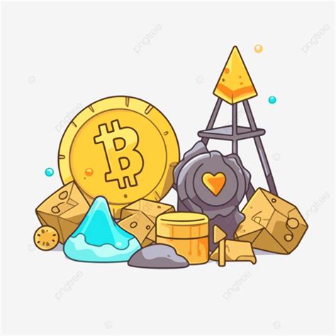 cryptocurrency clipart bitcoins  minerals  gold stake  coins