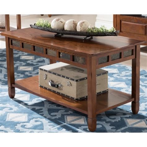 Leick Furniture Rustic Slate Rectangular Wood Coffee Table In Rustic Oak 1 Fred Meyer