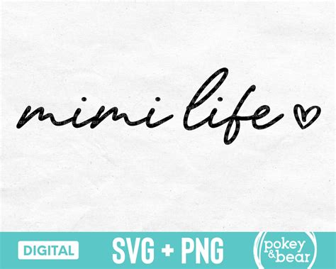 Mimi Life Svg Mimi Svg Mimi Heart Svg Mimi Shirt Svg Etsy