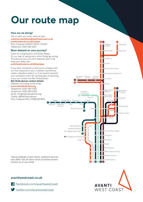 Avanti West Coast Route Map Avanti West Coast