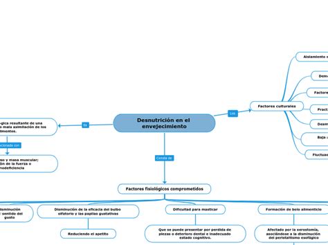 Desnutrición en el envejecimiento Mind Map