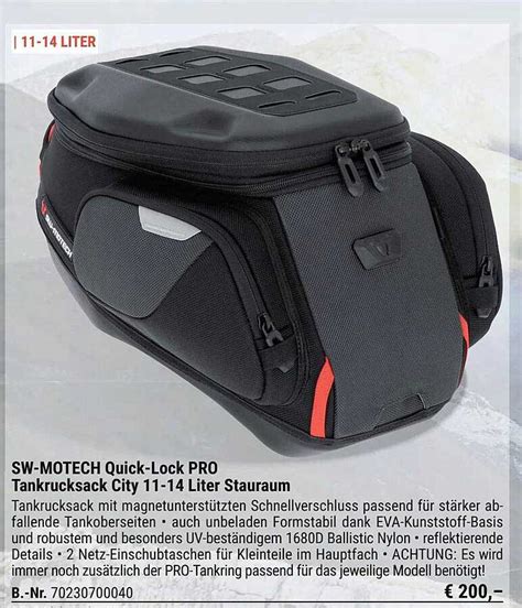 Sw Motech Quick Lock Pro Tankrucksack City Liter Stauraum Angebot