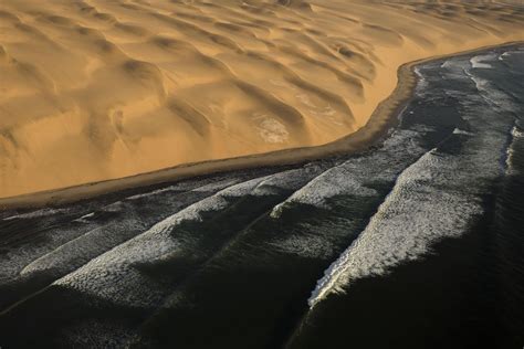 Namib Sand Sea Meeting The Atlantic Ocean Namibia Oc 3000x2000 Rearthporn