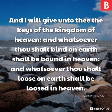 Matthew 16 19 KJV Bible Scripture Image Bible Portal