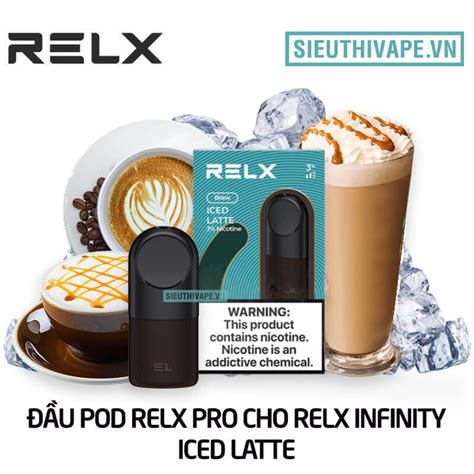 Close Pod Relx Pro vị Cà phê latte mát lạnh Close Pod Chính Hãng