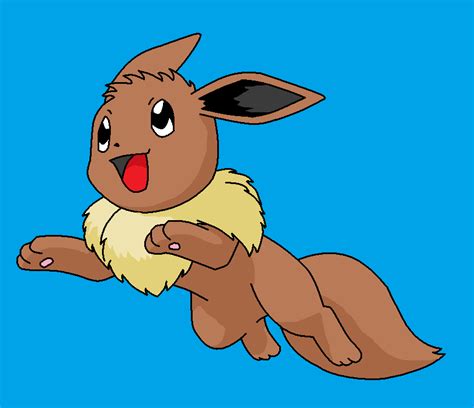 Pokemon Eevee Jumping By Redeyeswolfman On Deviantart