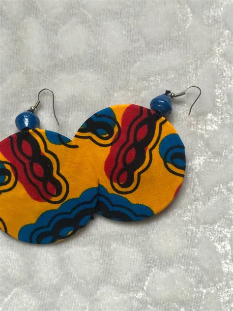 African Print Handmade Earrings Etsy