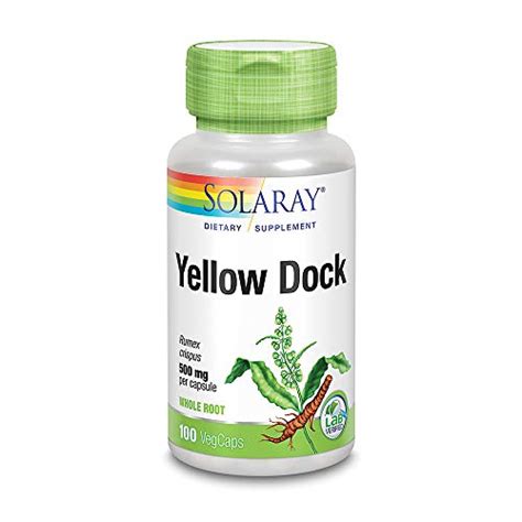 Solaray Yellow Dock Root Veg Cap Mg Ct Get Best Quality