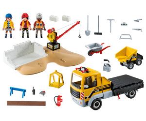 Playmobil Site De Travaux Avec Camion Et Ouvriers Black Friday