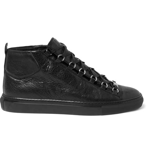 Balenciaga Arena High Top Leather Trainers In Black For Men Lyst Uk