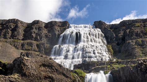 Download Wallpaper 1920x1080 Waterfalls Cliff Mountains Rocks