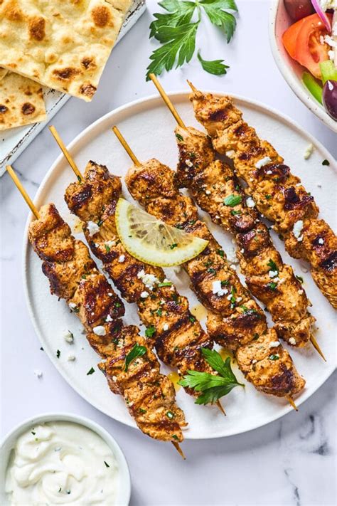 Greek Chicken Kabobs Tender Juicy Two Peas Their Pod