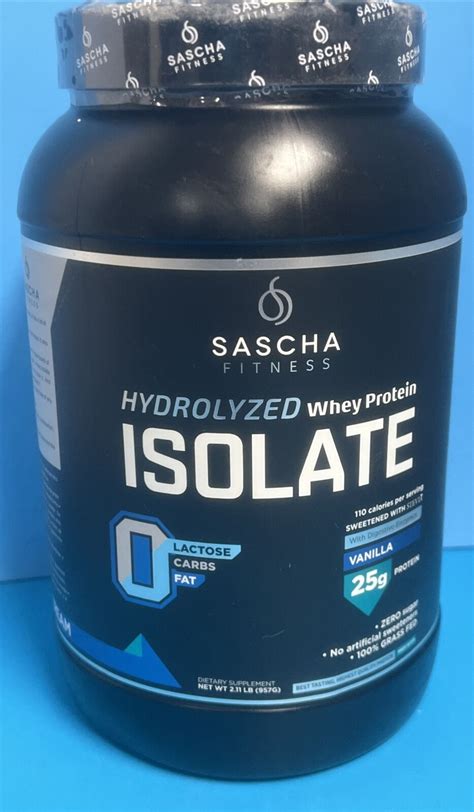 Sascha Fitness Hydrolyzed Whey Protein Isolate Grass Fed Lbs