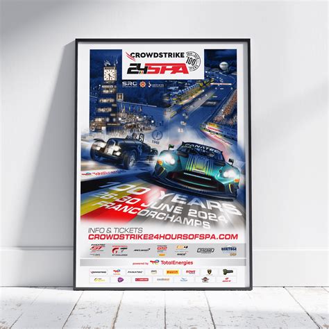 2024 Crowdstrike 24 Hours Of Spa Poster Aston Gtwceuropemerchandise