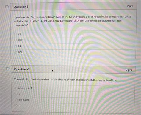 Solved Question 5 2 Pts If You Have Six 6