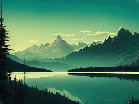 Green Lake Mountain 4K wallpaper download