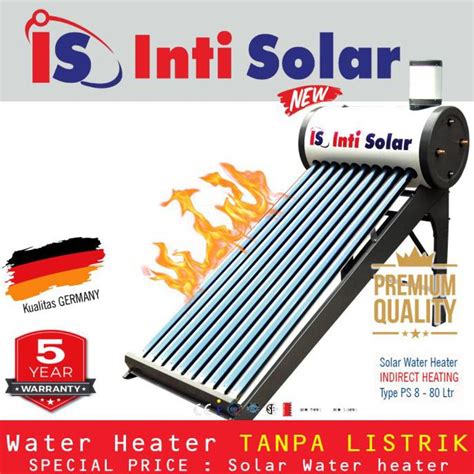 Jual Intisolar Ps 8 Pemanas Air Tenaga Matahari Solar Water Heater 80