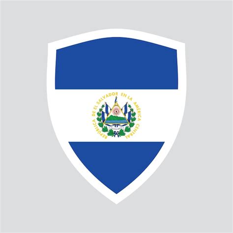 Premium Vector El Salvador Flag In Shield Shape Frame