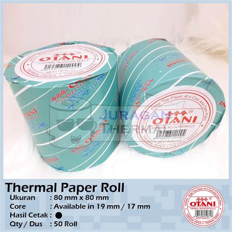 Jual Kertas Struk Thermal Otani 80 X 80 Thermal Paper Roll Otani 80 X